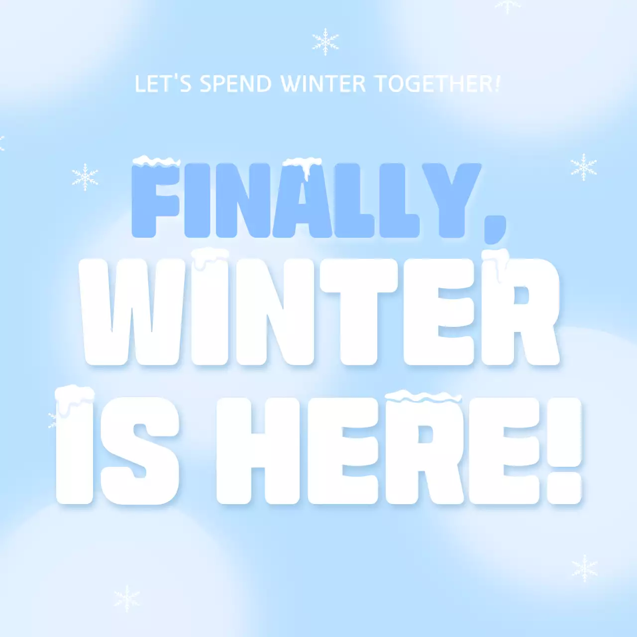 Blue Minimal Winter Guide Instagram Carousel