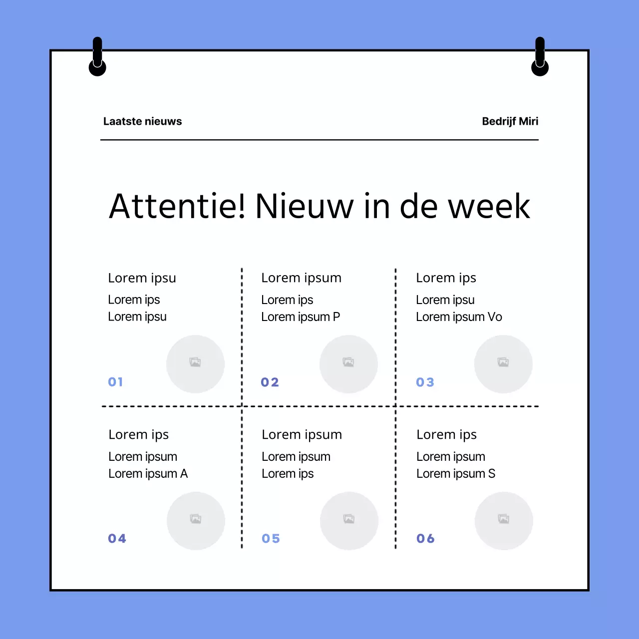 Blue's Eenvoudige Marketing Nieuwsbrief Rapport