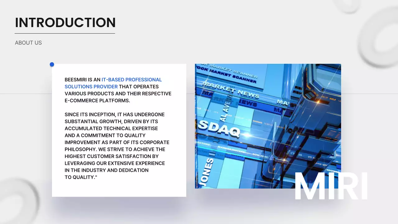 블루 모던 회사 보고서 문서 프레젠테이션