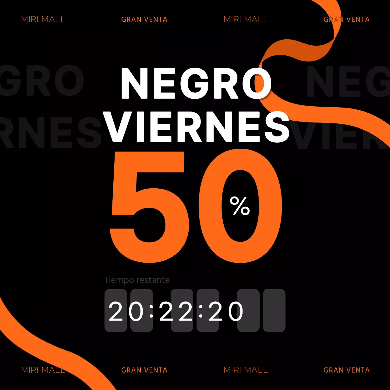 Anuncios del Black Friday en rojo y negro