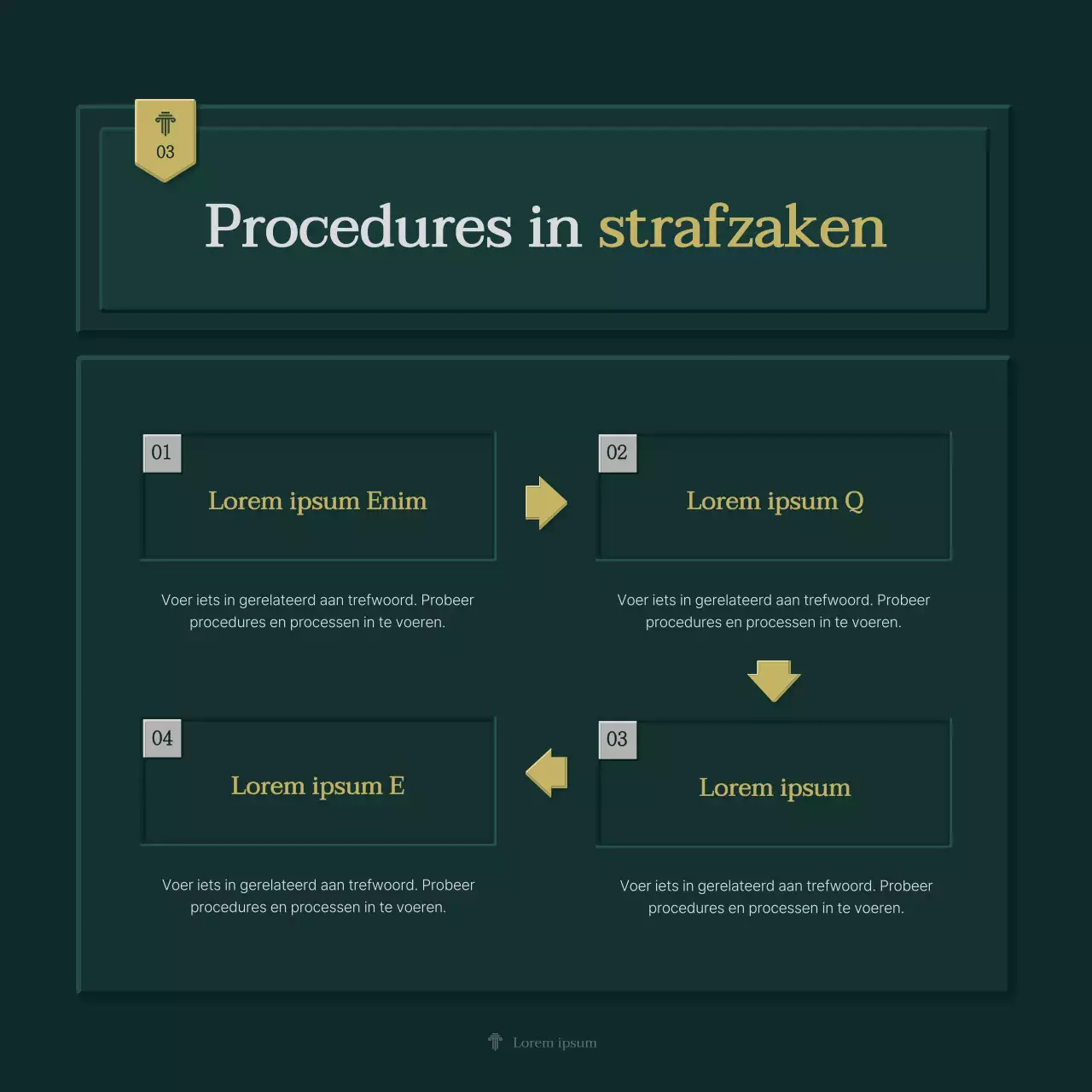 Eenvoudig bedrijfsprofiel in groen en geel