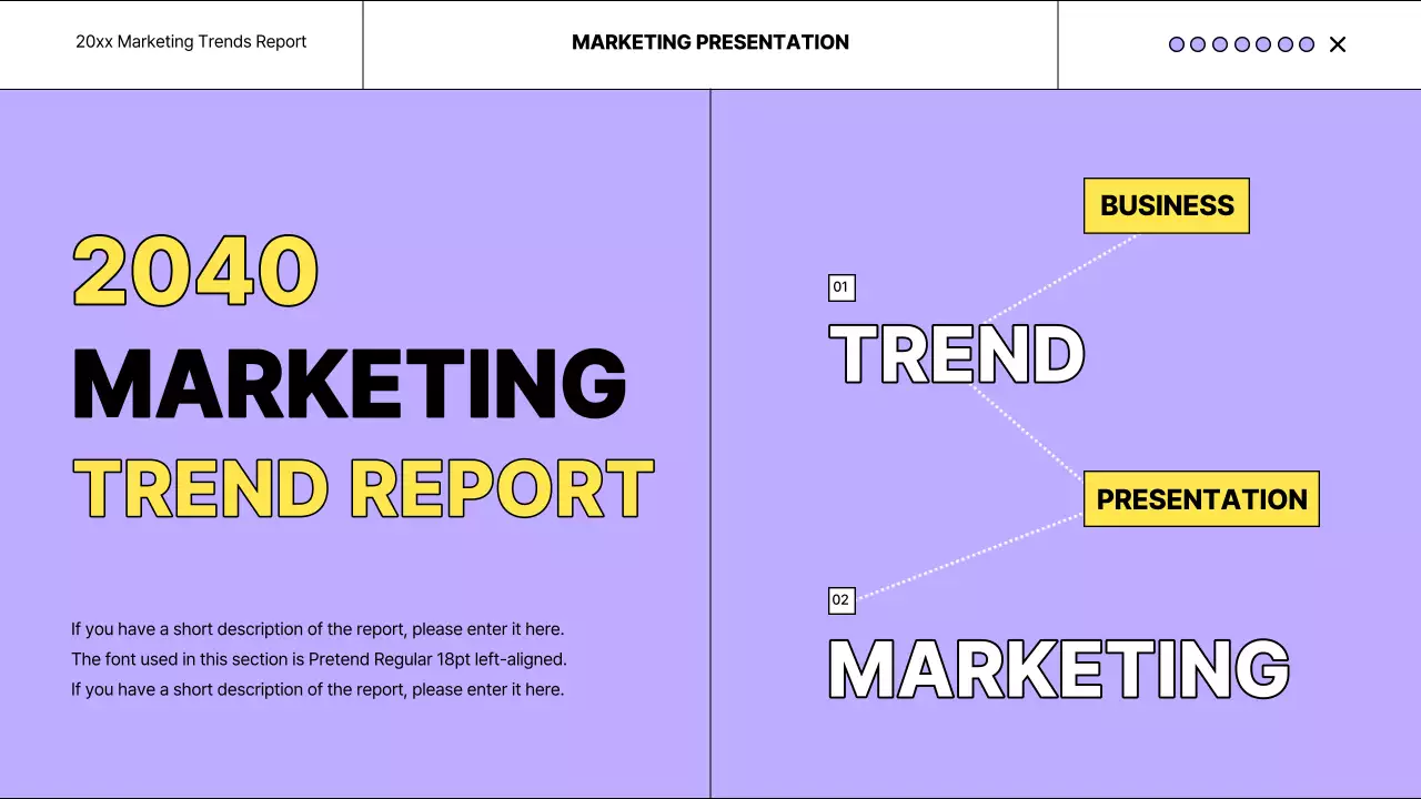 퍼플 모던 마케팅 보고서 프레젠테이션