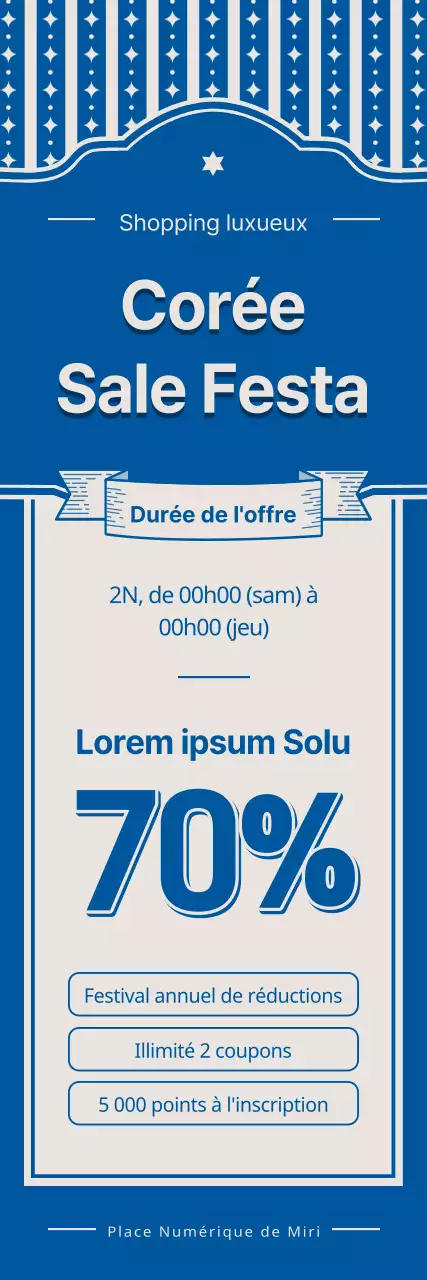Guide du bleu et du rétro Corée Sale Festa