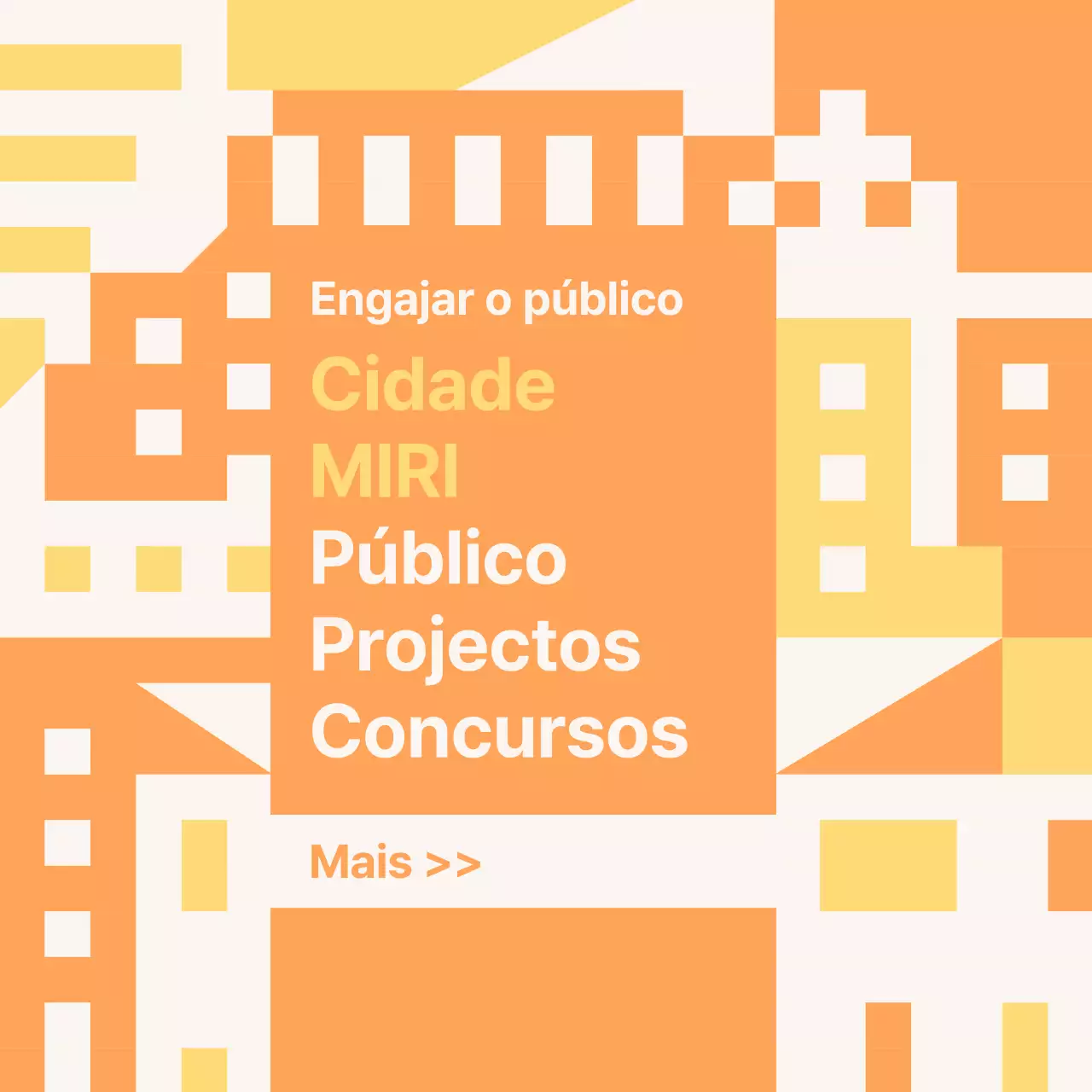 Promover o concurso público de conceção geométrica laranja e amarela