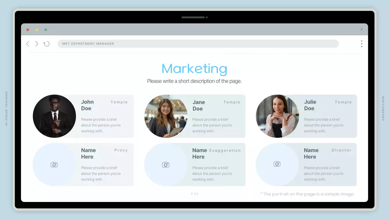 블루 모던 태블릿 프레젠테이션