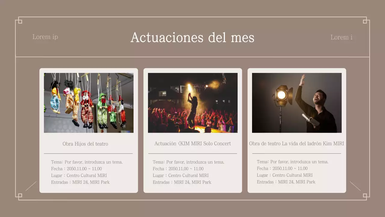 Revista marrón y sencilla de cultura y turismo