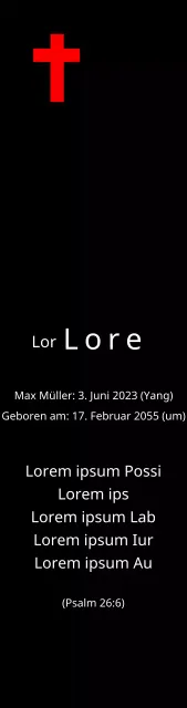 Christliche oder katholische Grabtafeln mit biblischen Versen