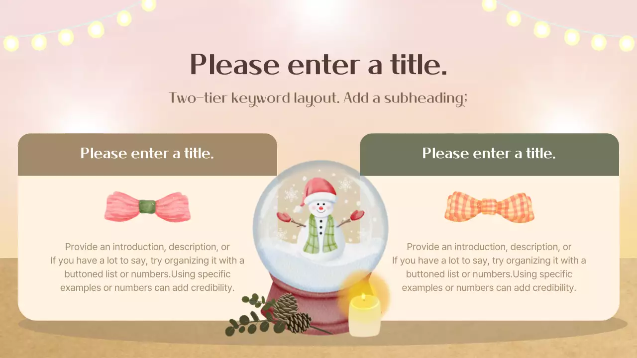 베이지 전통 겨울 가이드 프레젠테이션