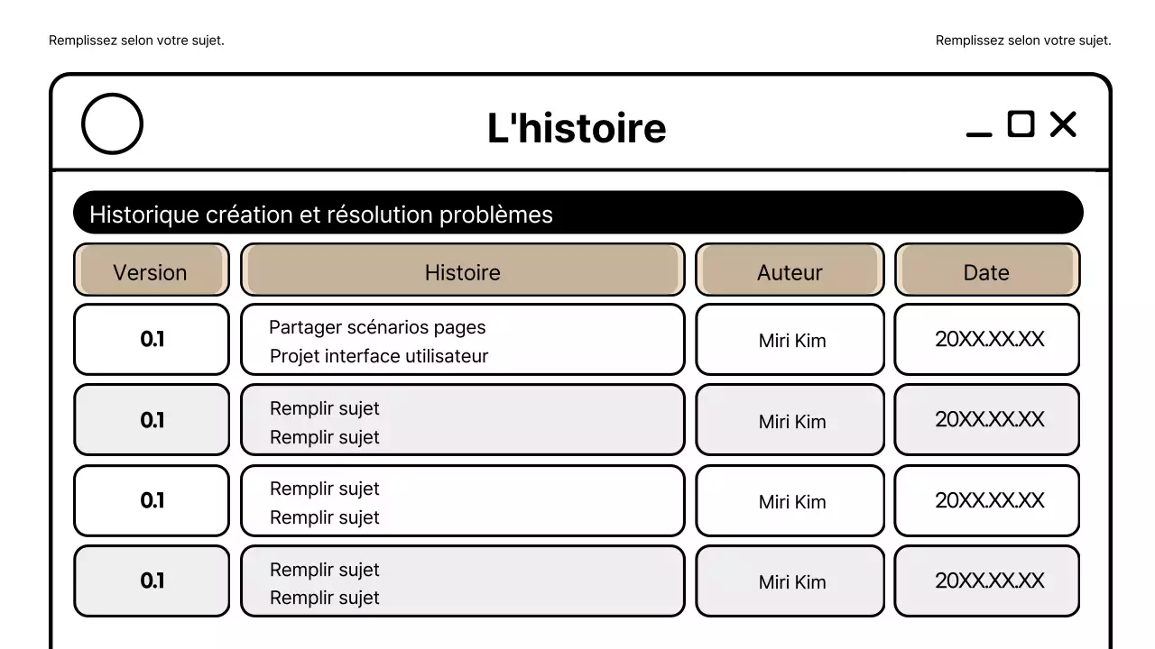 Un plan de page web simple en beige