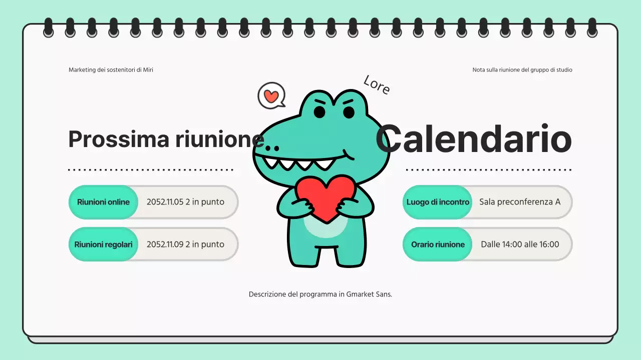 Presentazione di riunione di studio minimalista in menta e nero
