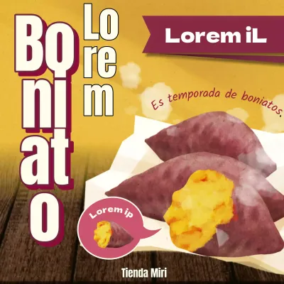 Promociona el bonito boniato amarillo de invierno
