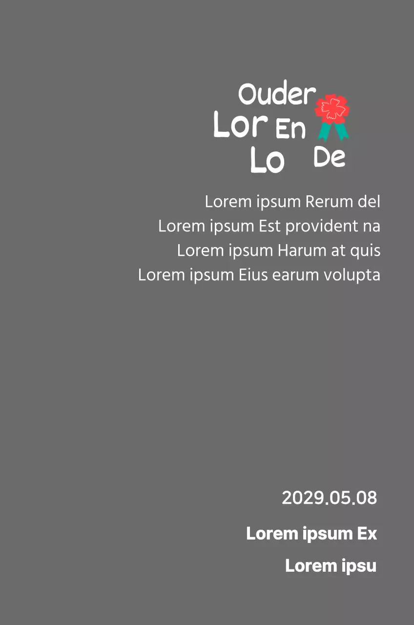 Moederdag kalligrafie met rode anjer illustratie