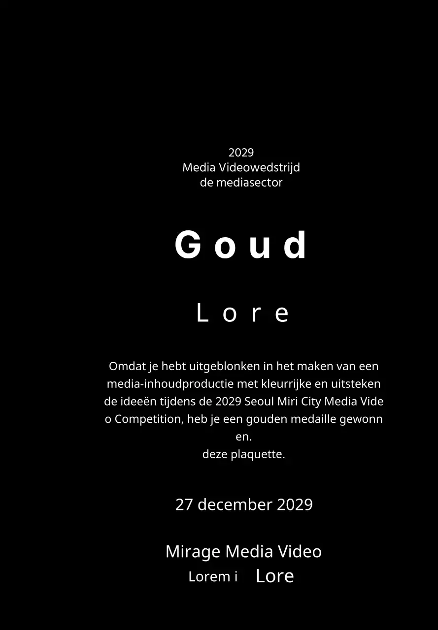 Winnende plaquettes voor een keurig wedstrijdconcept