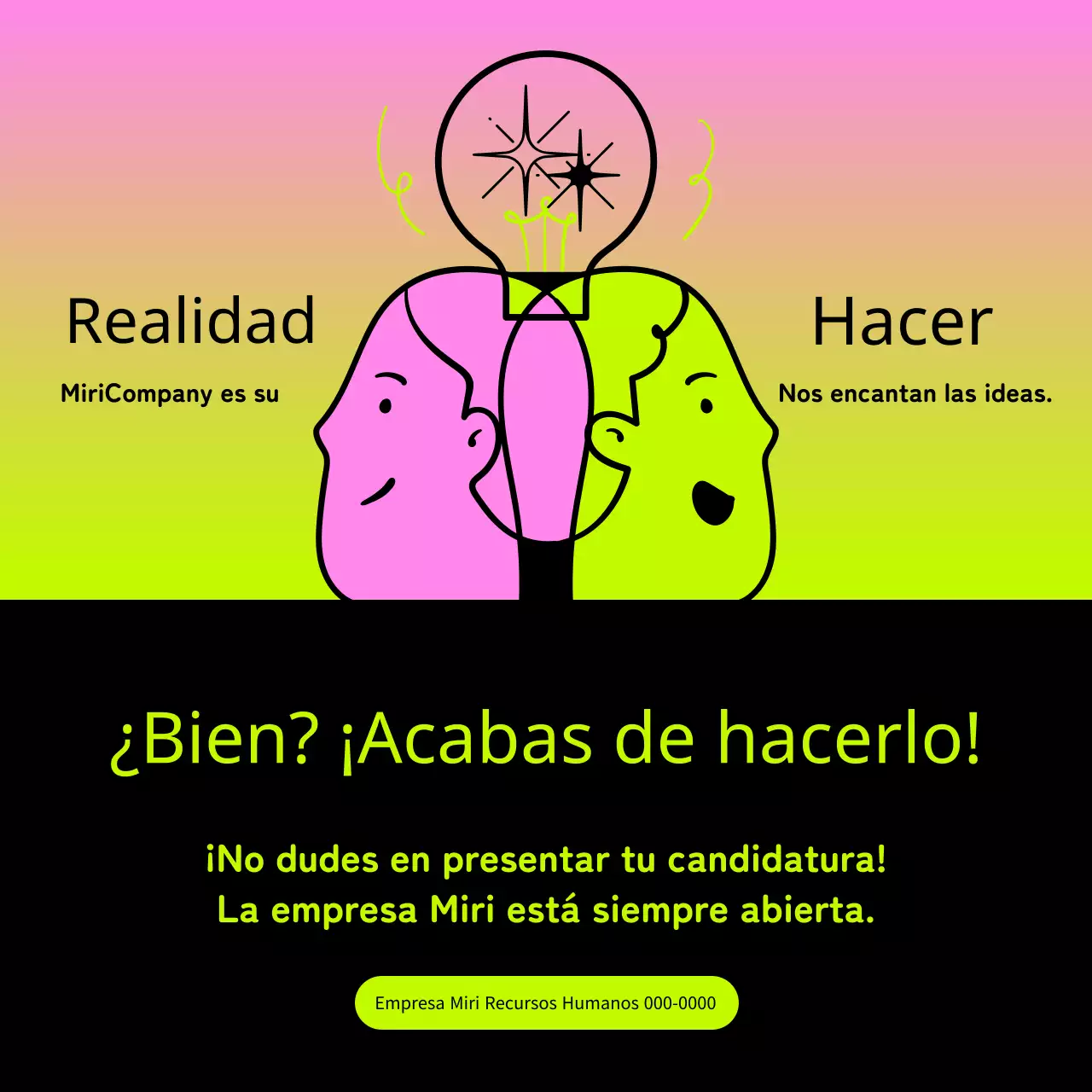 Promocione un concurso de emprendimiento interno con un look pop art rosa y neón