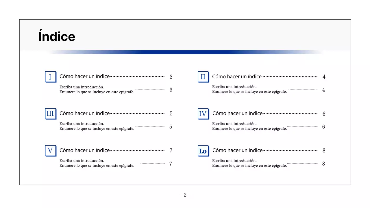 Informe sencillo imprimible en negro y azul marino