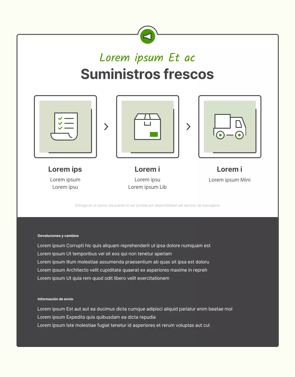 Promover la venta de coles básicas verdes y chartreuse