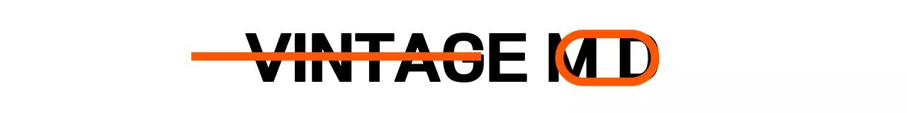 Barang-barang kafe vintage dengan konsep sederhana berwarna oranye dan hitam