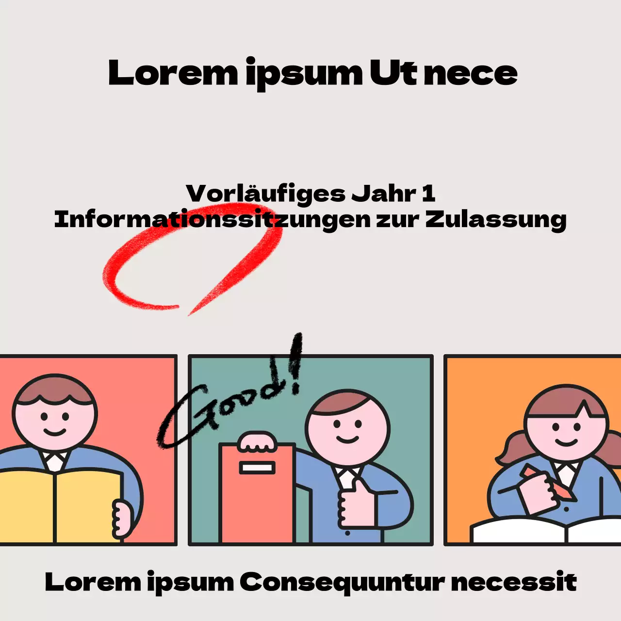 Informationsveranstaltung zur Zulassung Informationen zur Anwerbung mit roten Punkten