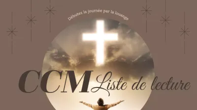 Couverture de la liste de lecture des hymnes chrétiens dans les tons marron et beige