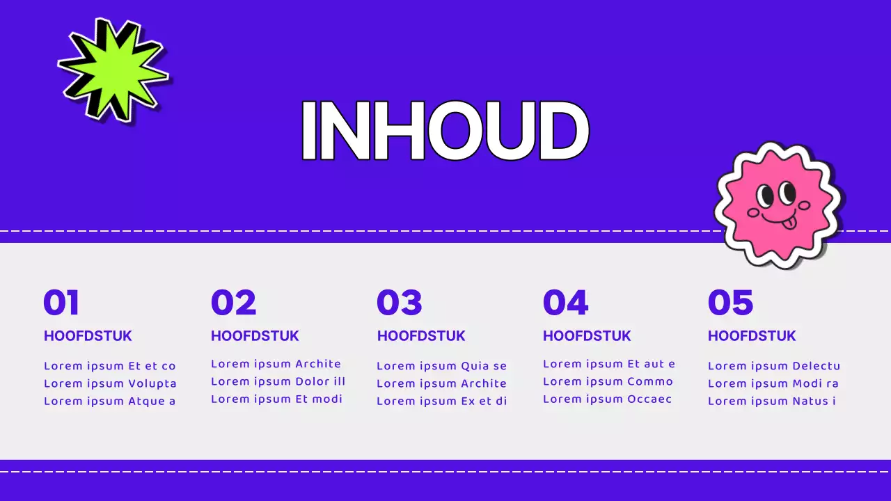 Neon en kitscherig marketing seminar trainingsmateriaal