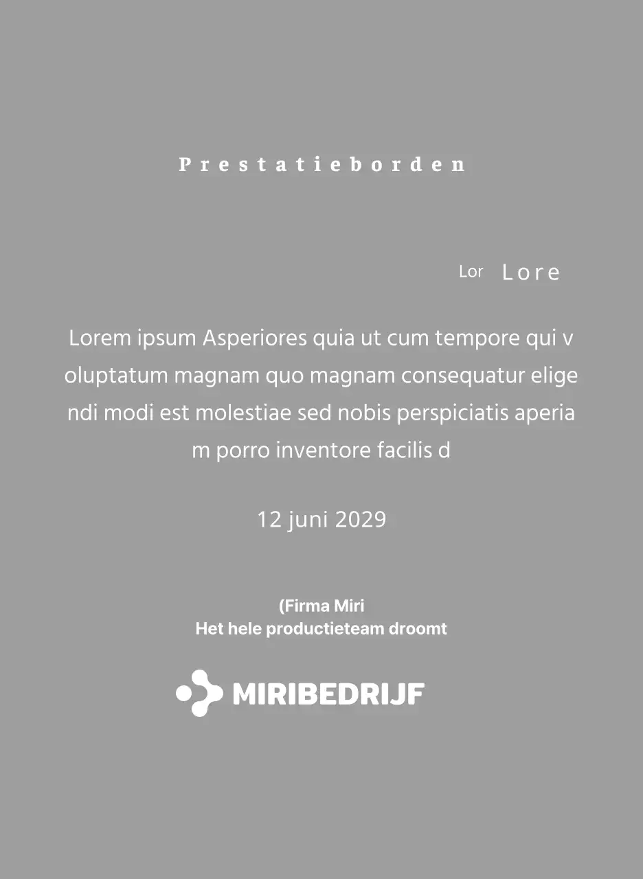 Een eenvoudige witte plaquette met je bedrijfslogo