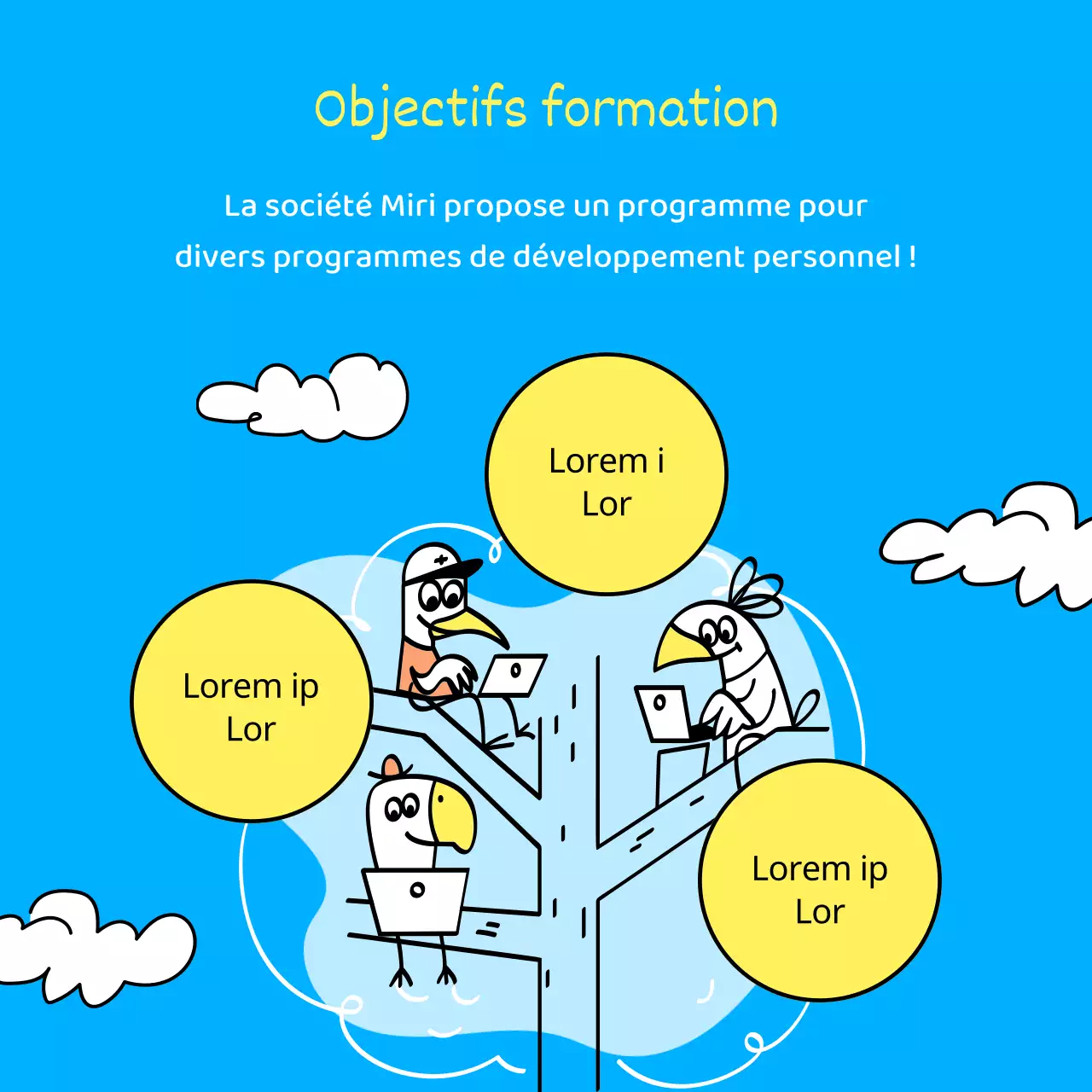 Guide pour un programme simple de formation sur le lieu de travail (bleu et jaune)