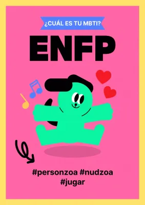 Mensajes sencillos sobre el tipo de personalidad en rosa