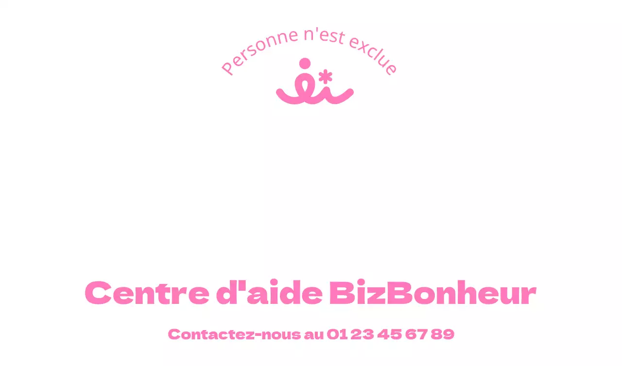 Logo du secteur public du centre de soutien rose propre