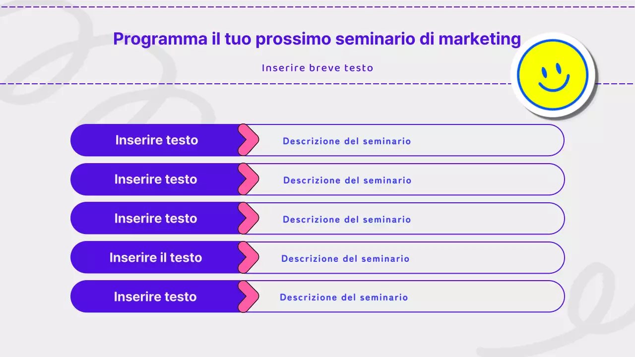 Materiale didattico per seminari di marketing al neon e kitsch