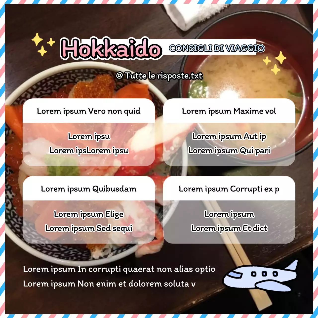 Guida turistica del Giappone in rosa e azzurro