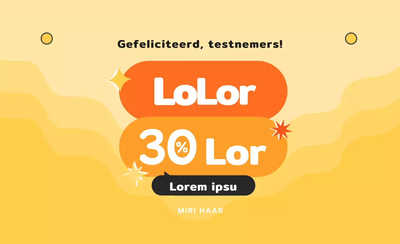 Ontwerp een studentenevenement met een geel kleurverloop als achtergrond