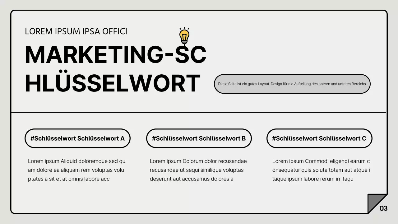 Ein einfacher Marketingbericht in Grau und Weiß