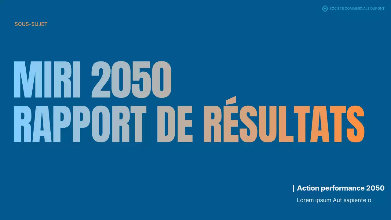 Un simple tableau de bord bleu et orange