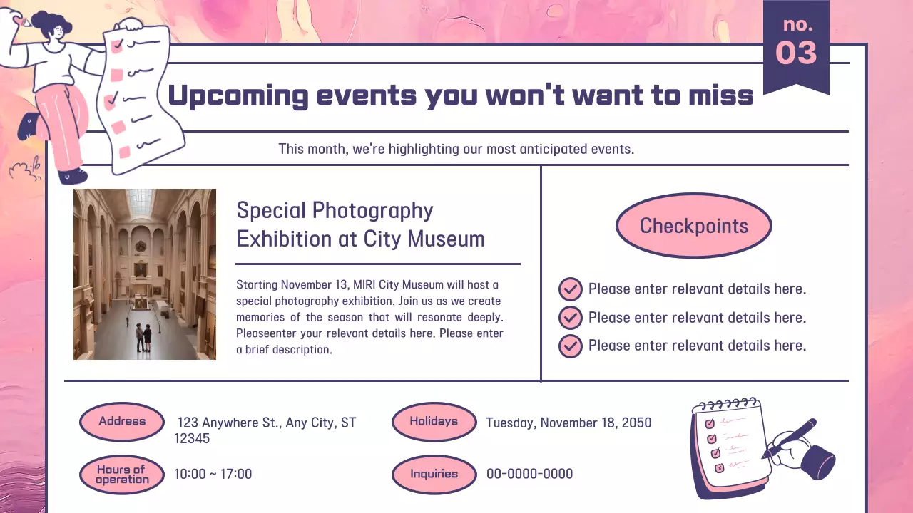 Pink Modern Tourism Newsletter Presentation