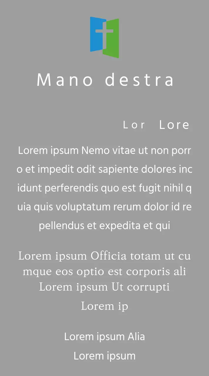 Concetto di targa con logo della chiesa