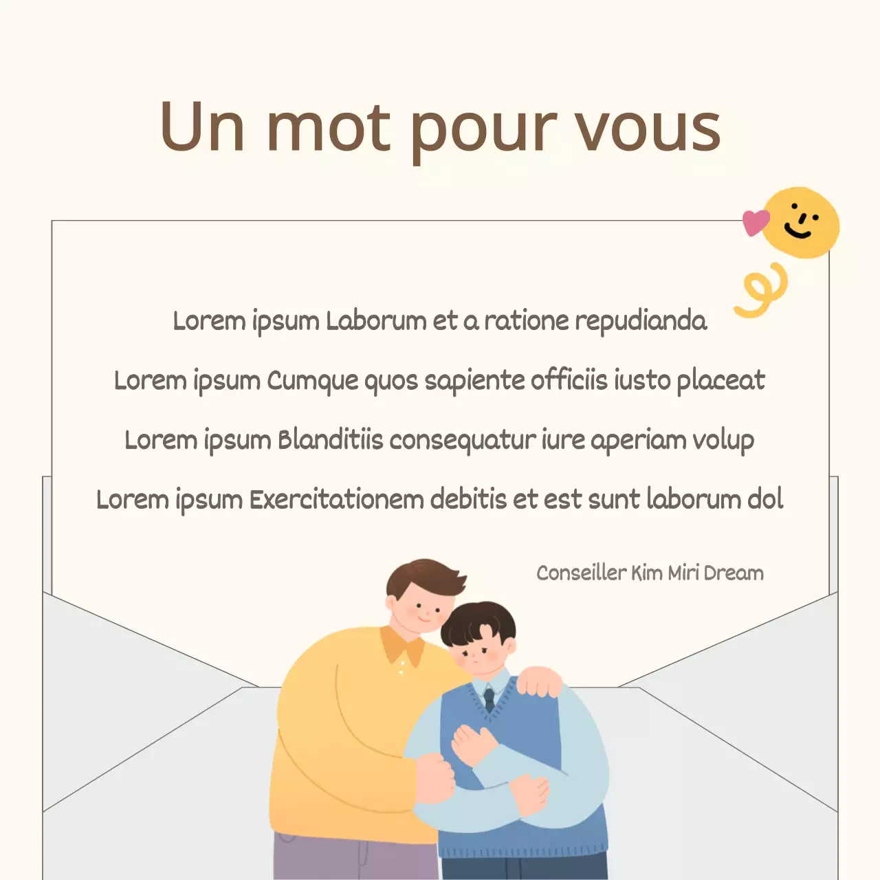 Le bulletin d'information bleu clair et jaune