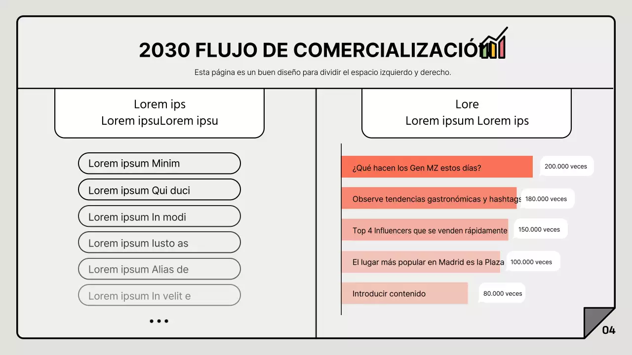 Un sencillo informe de marketing en gris y blanco