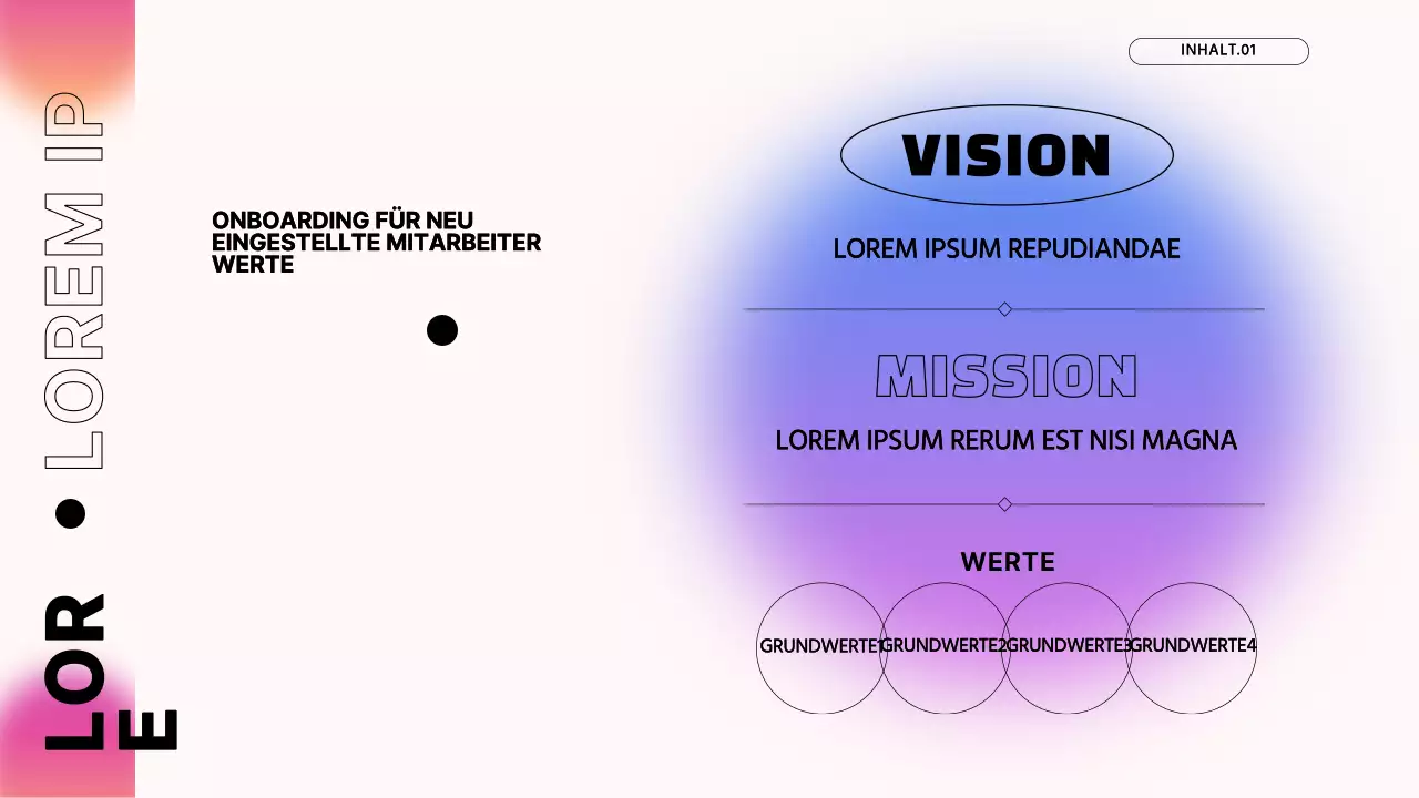 Pink's Modern Company Seminar für neue Mitarbeiter Schulungsunterlagen