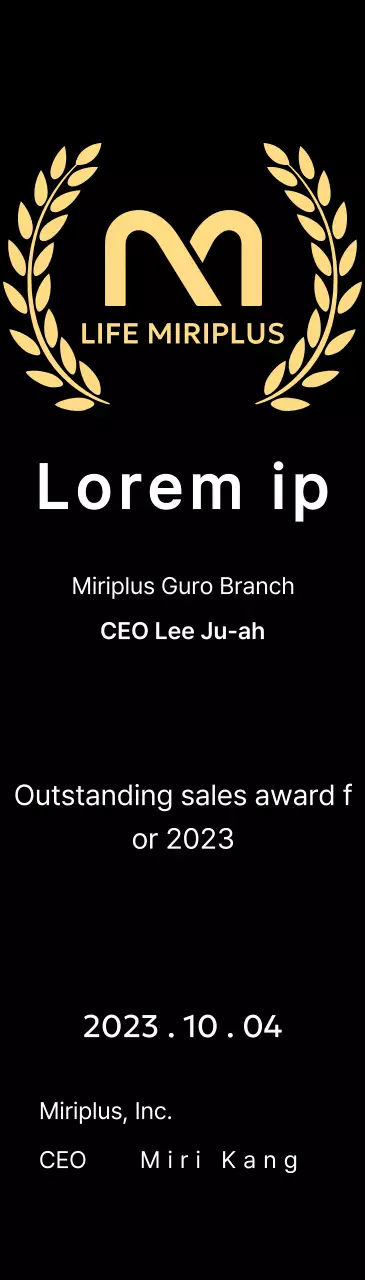 Plakat prestasi dengan logo merek dan karangan bunga laurel untuk konsep Penghargaan Dealer Berprestasi