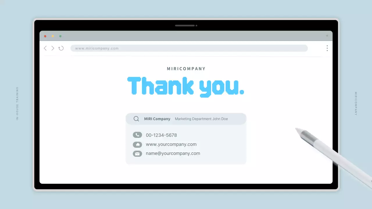 블루 모던 태블릿 프레젠테이션