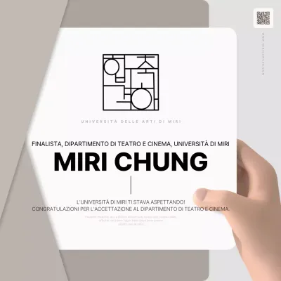 Annunci di accettazione di classe in bianco e beige