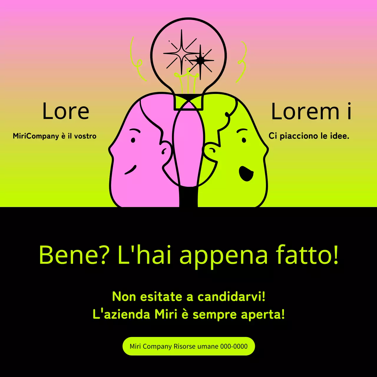 Promuovete un concorso d'impresa interno con un look pop art rosa e neon