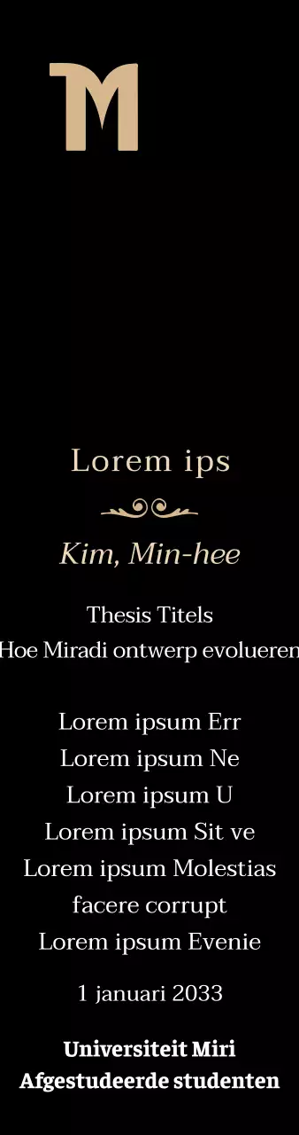 Luxe diploma-plaat met schoollogo en gouden rand