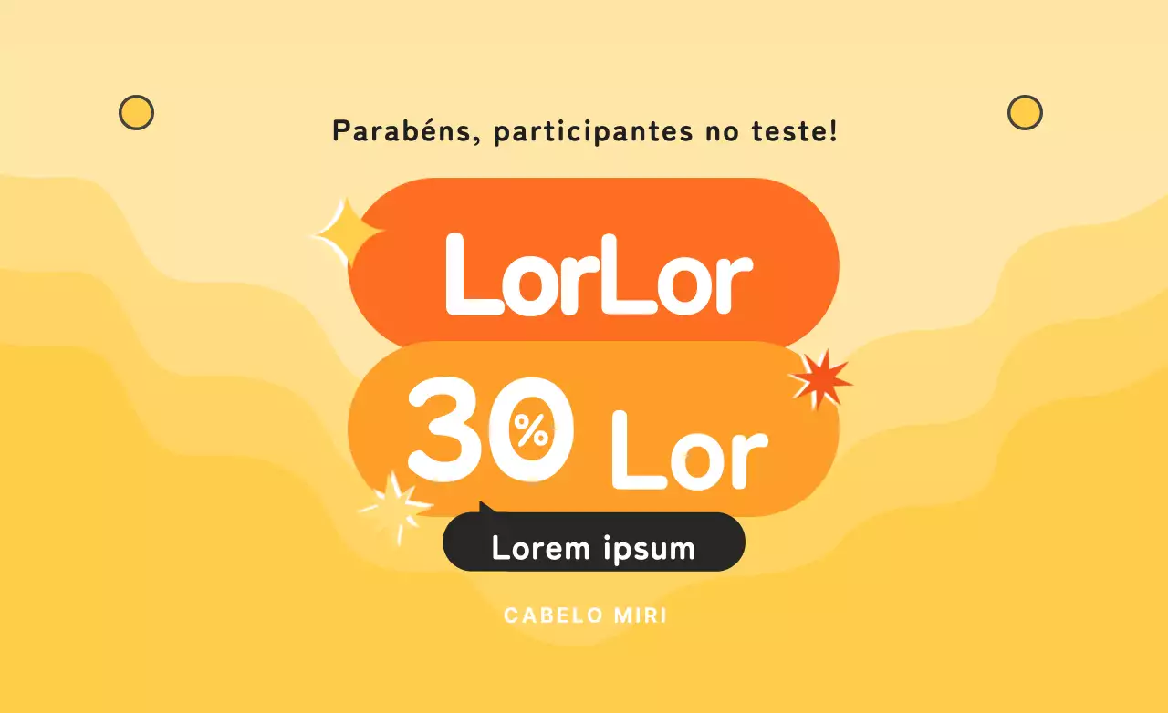 Conceber um evento para estudantes com um fundo amarelo com gradiente