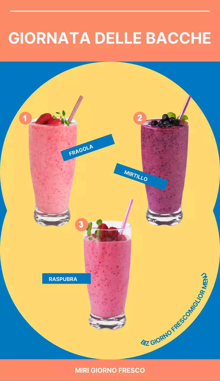 Promuovete il nuovo menu della vostra caffetteria con un concept colorato e luminoso