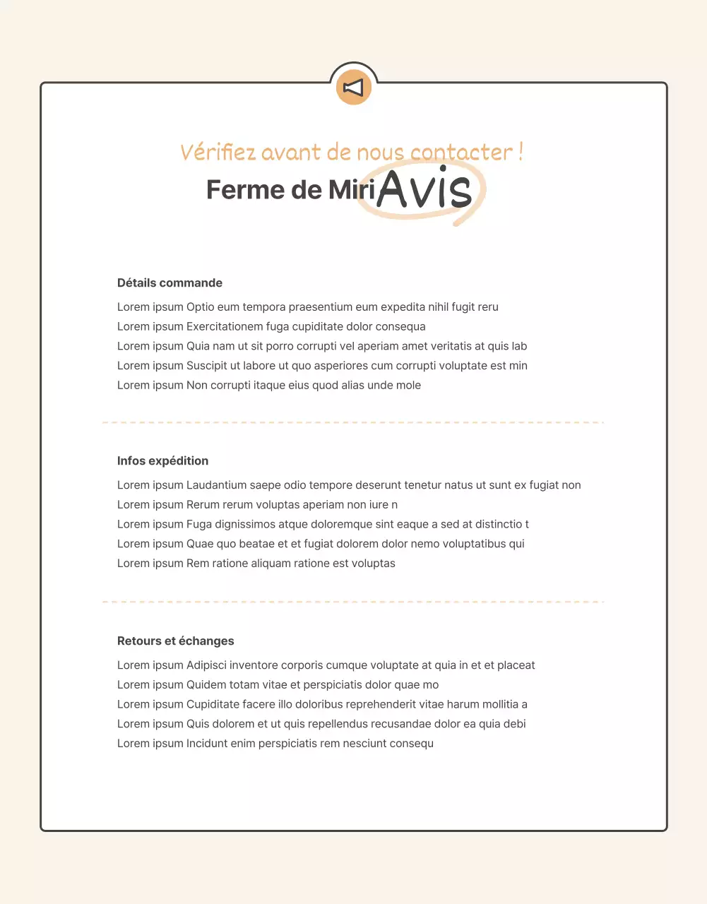 Promouvoir la vente d'un collier de base en crochet orange et beige