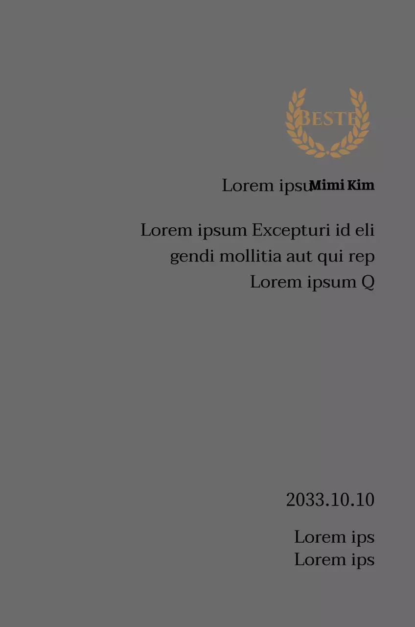 Luxe bedankbord met gouden lauweren en stempel