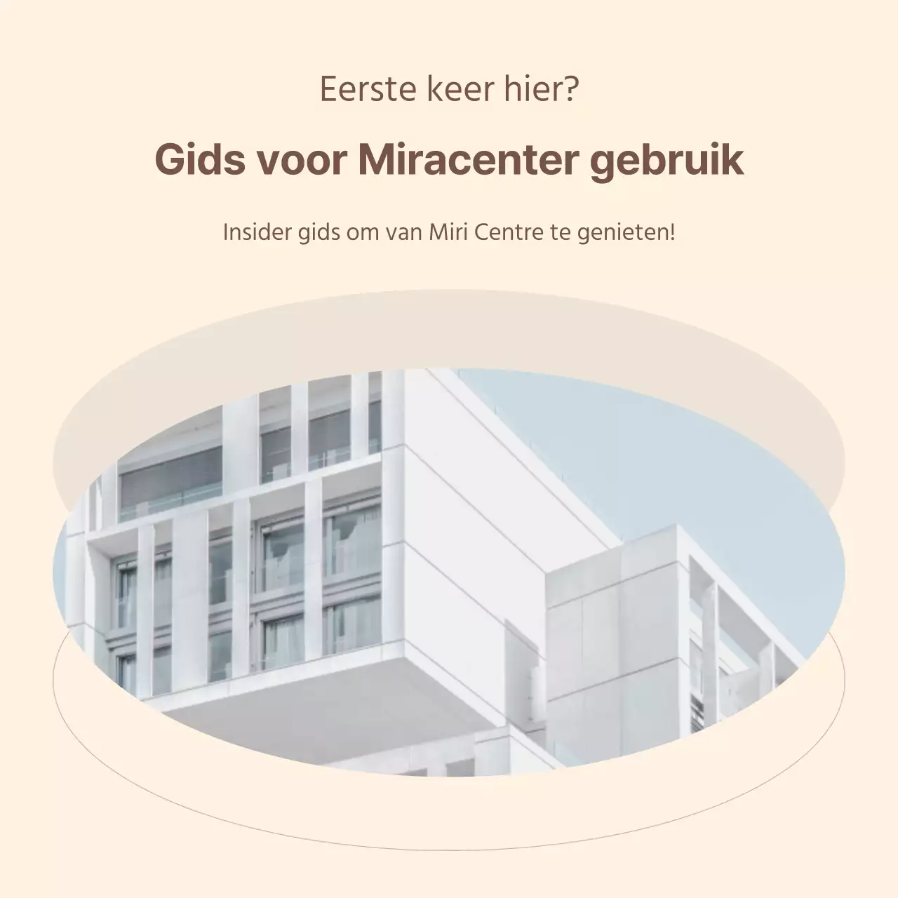 Handleiding voor een eenvoudig centrum met een ivoorkleurige achtergrond