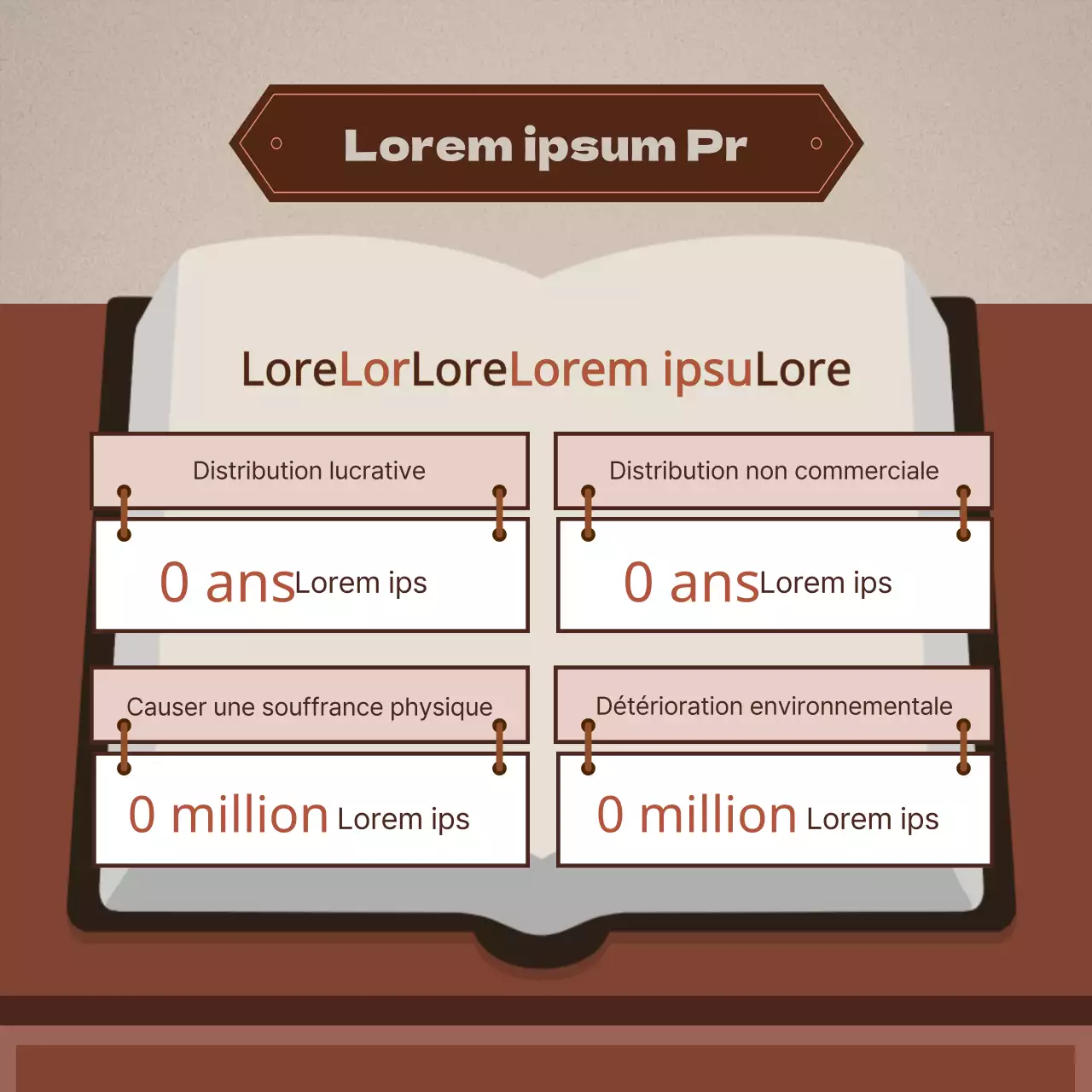 Promouvoir un bureau d'avocat simple dans les tons beige et marron