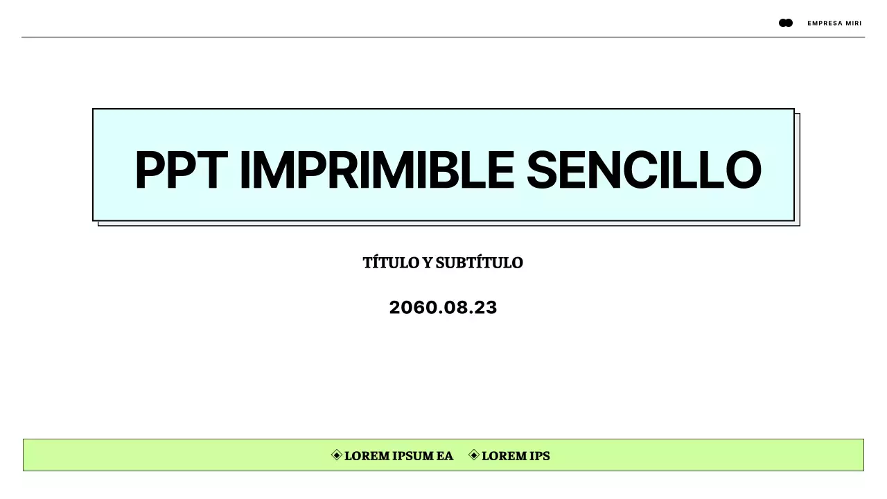 Un sencillo informe imprimible en azul claro y chartreuse
